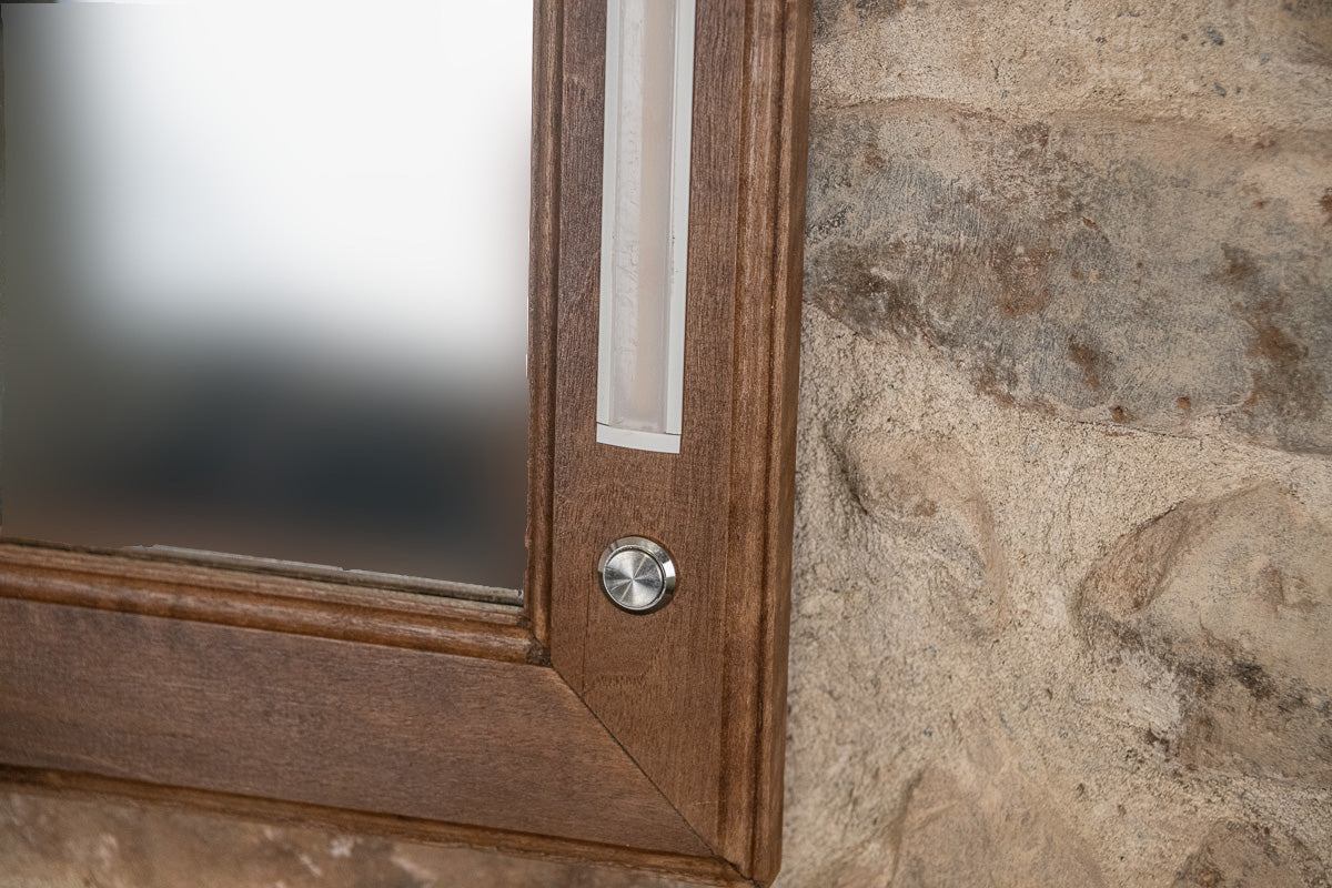 Meuble Vasque Louis-Philippe en Noyer & Miroir LED Assorti