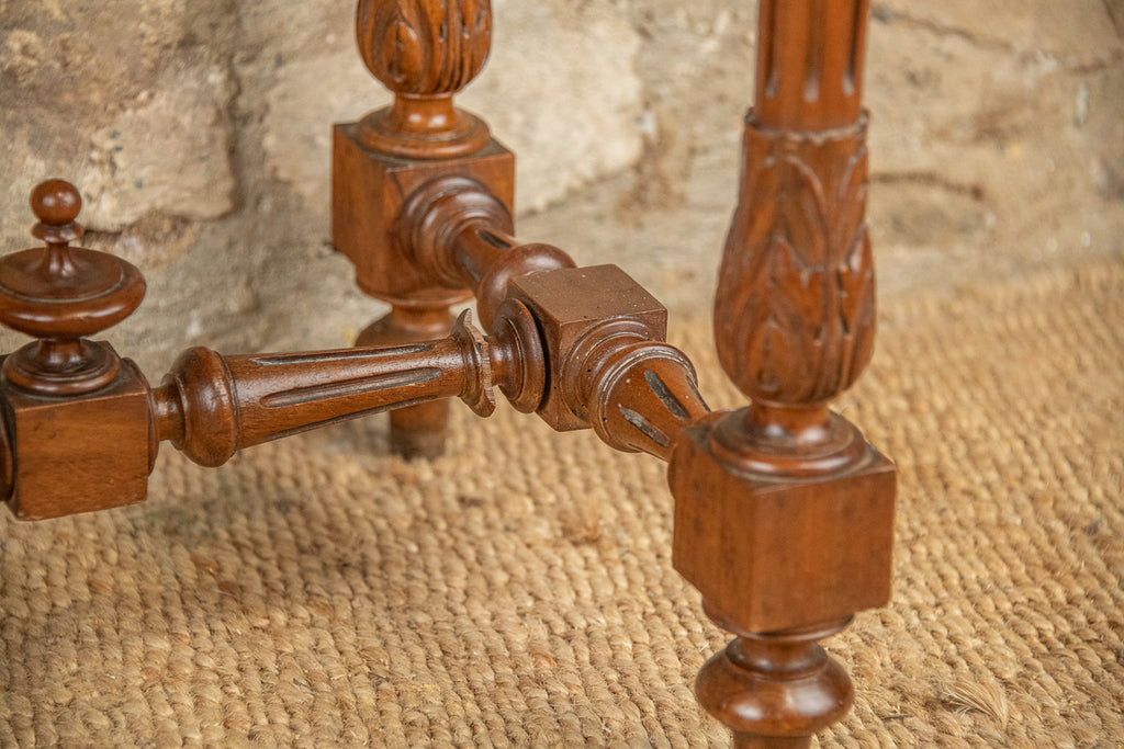 Meuble vasque - lave main ancien en bois et marbre