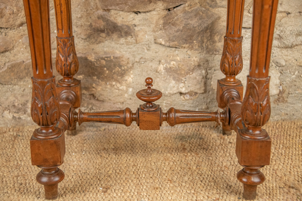 Meuble vasque - lave main ancien en bois et marbre