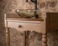 Meuble vasque en bois massif de style Louis-Philippe