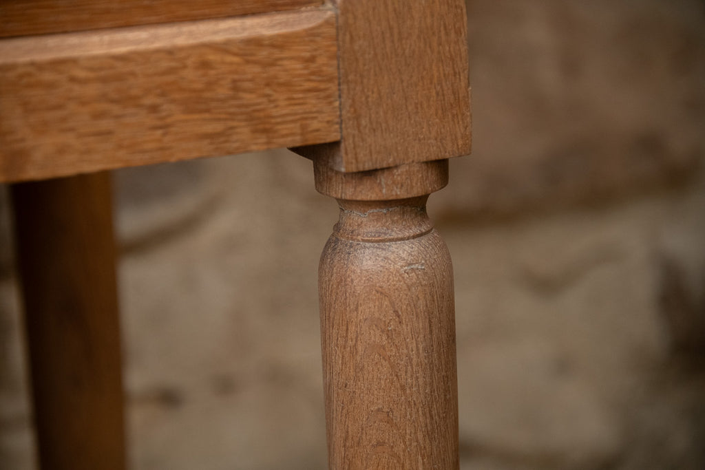 Petit lave-mains ancien en bois et marbre rouge